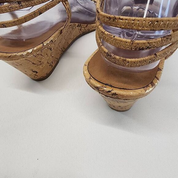 Attention Size 11 Rhinestone Summer Wedge Sandals N - Picture 5 of 8